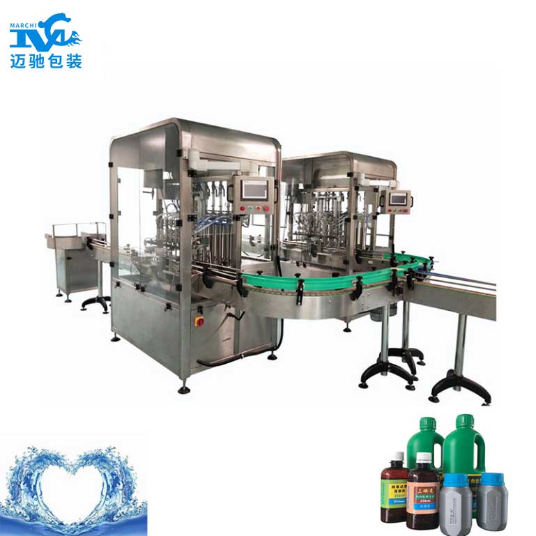 化工自動（dòng）定量灌裝機成功助（zhù）力消毒（dú）水市場